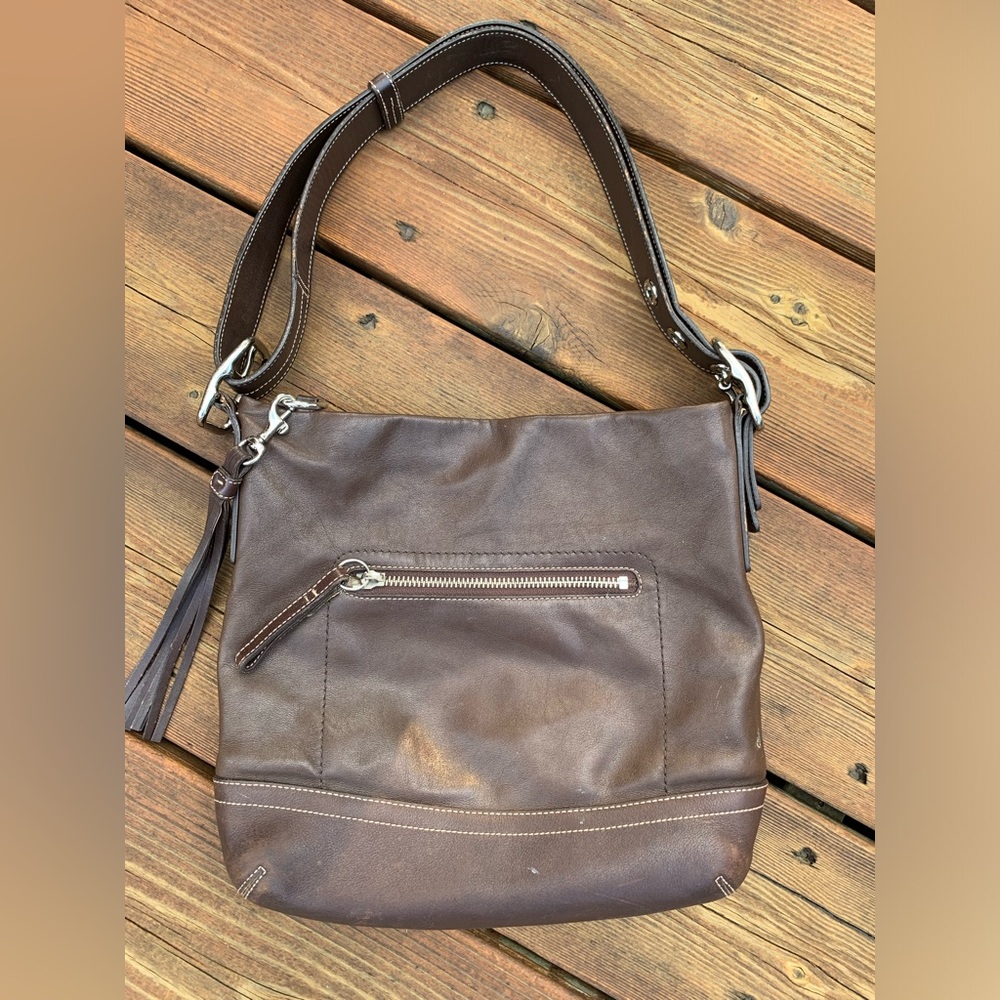 Coach Brown Leather Shoulder Bag